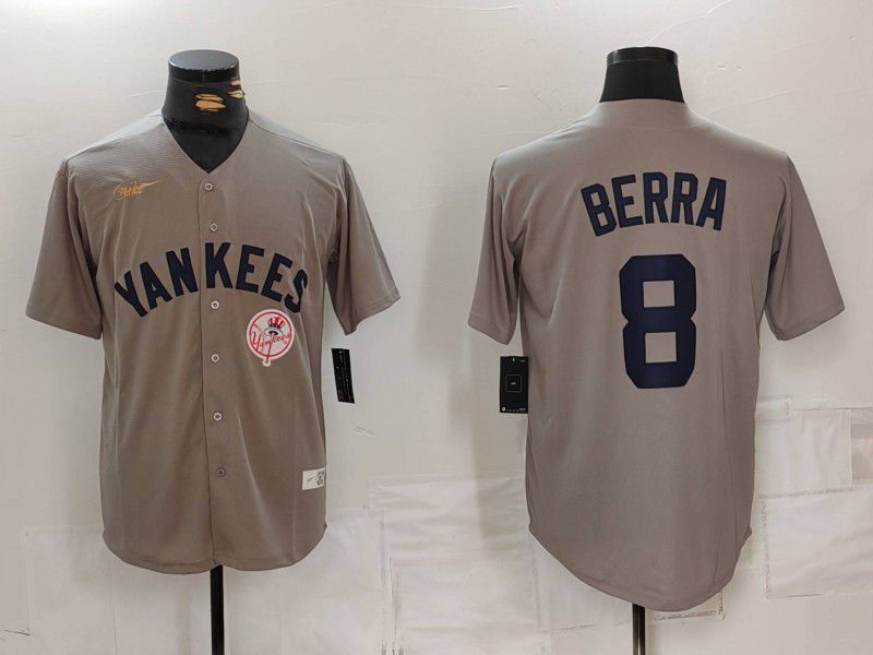 Men New York Yankees #8 Barra Grey Game 2024 Nike MLB Jersey style 8193->new york yankees->MLB Jersey